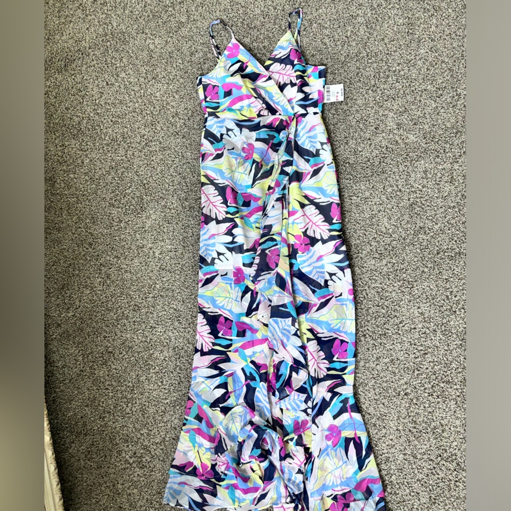 Summer floral dress *forever21*- short with over skirt / slit